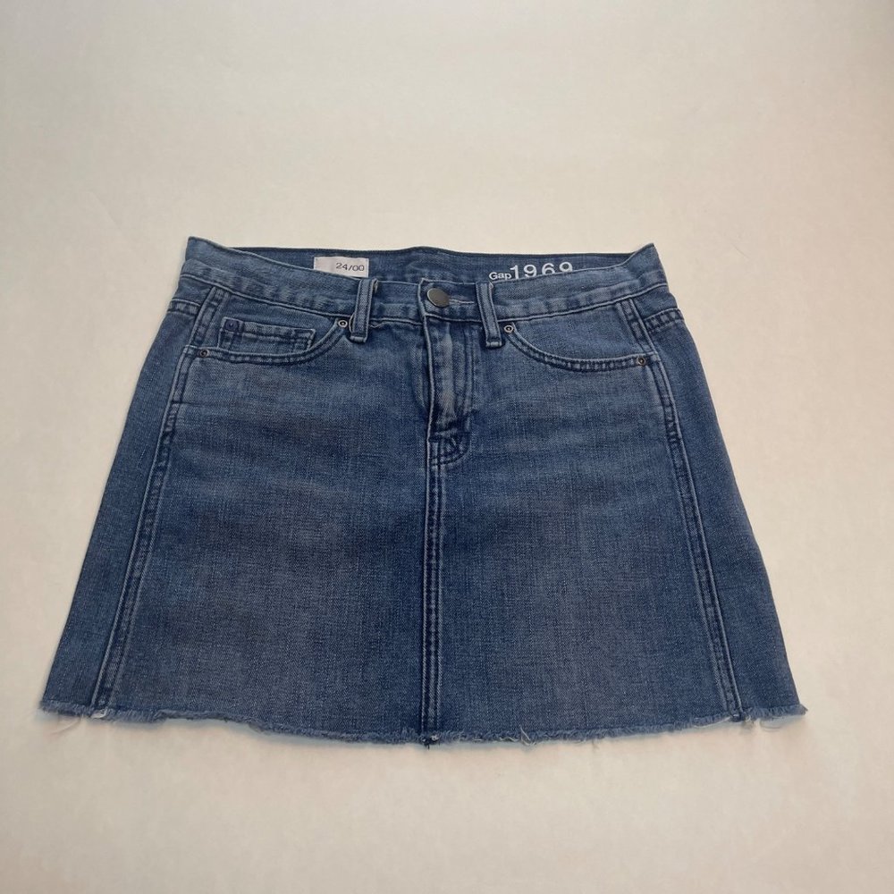 Gap 1969 Womens Light Blue‎ Denim Jean Skirt Size 30